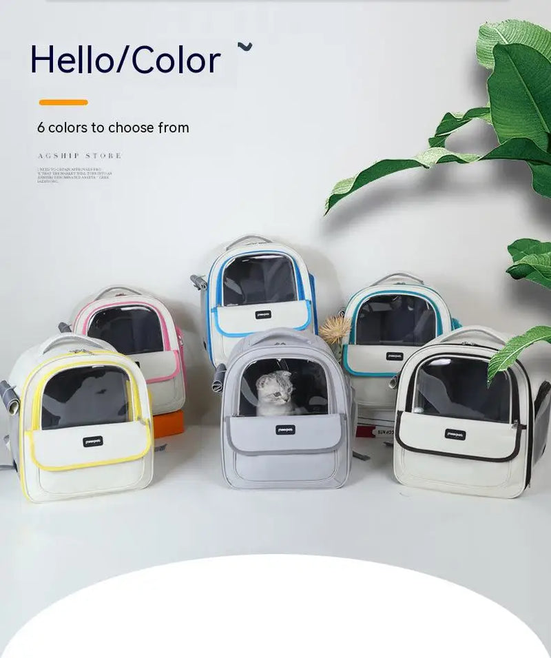 Pet Bag for Cat Carrier Backpack Bag Travel Pet Portable Breathable Dog Backpack Transparent Large Space Bag Carrier