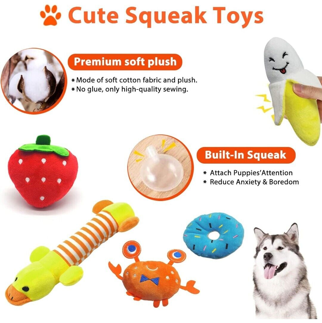 18Pcs Dog Toys Puppy Toys Rope Toys Braided Rope Chew Play Toys Teething Toys